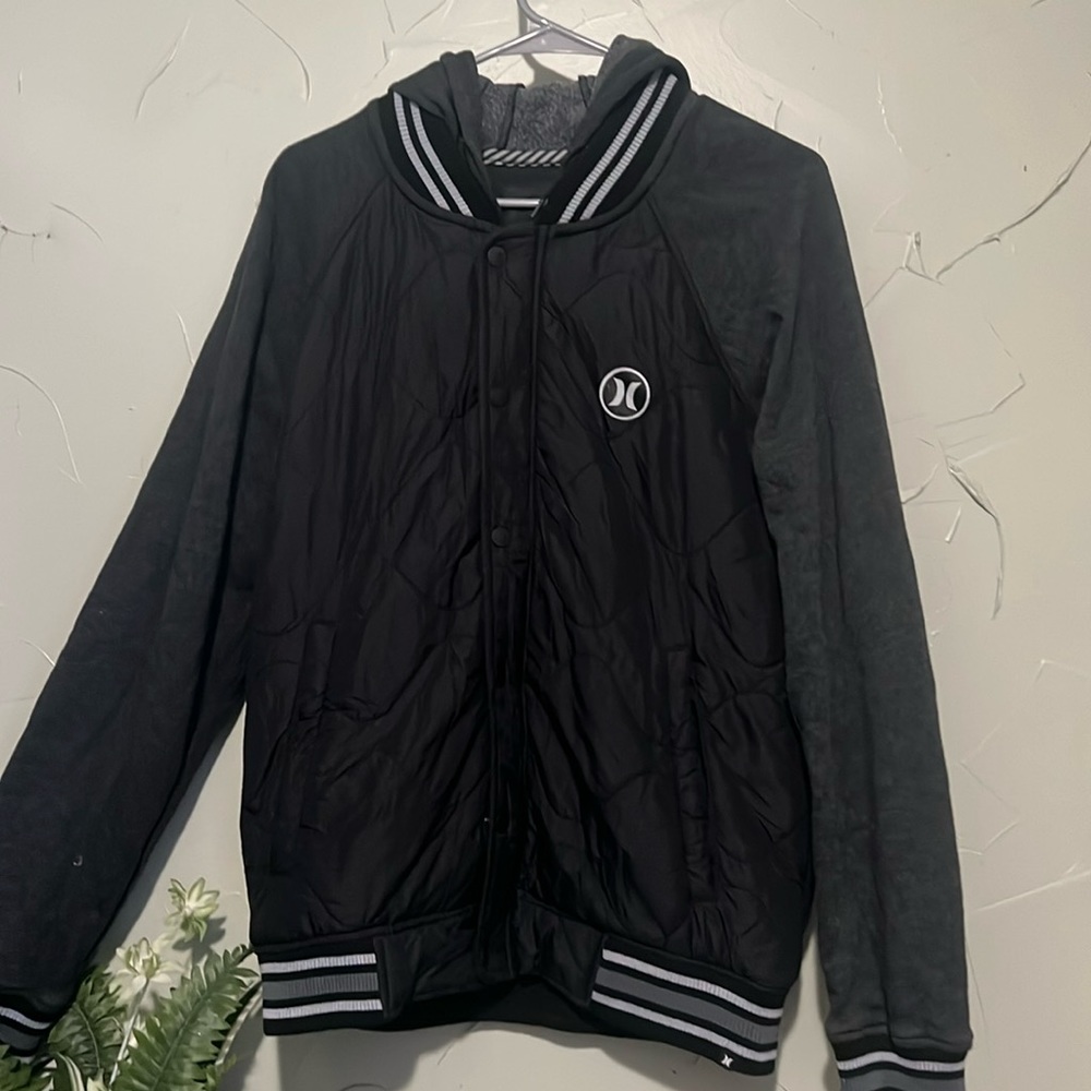 Hurley bomber zip up (M) (Black)